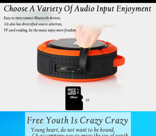 Détail de la ventouse au dos de l'enceinte portable